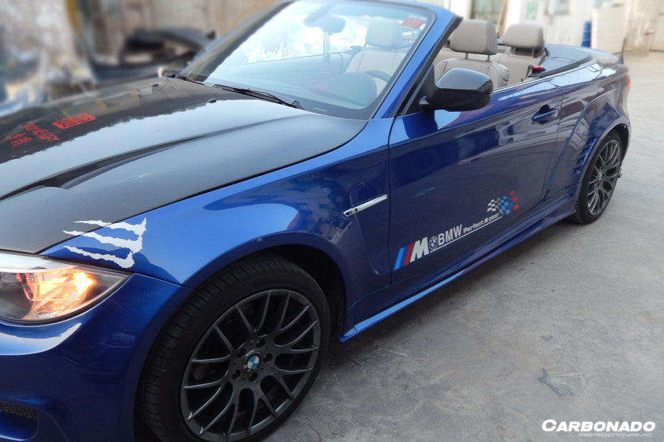 2008-2013 BMW 1 Series E82 E88 1M Style Side Skirts &amp; Wide Rear Fender Flare body kit - Carbonado Aero