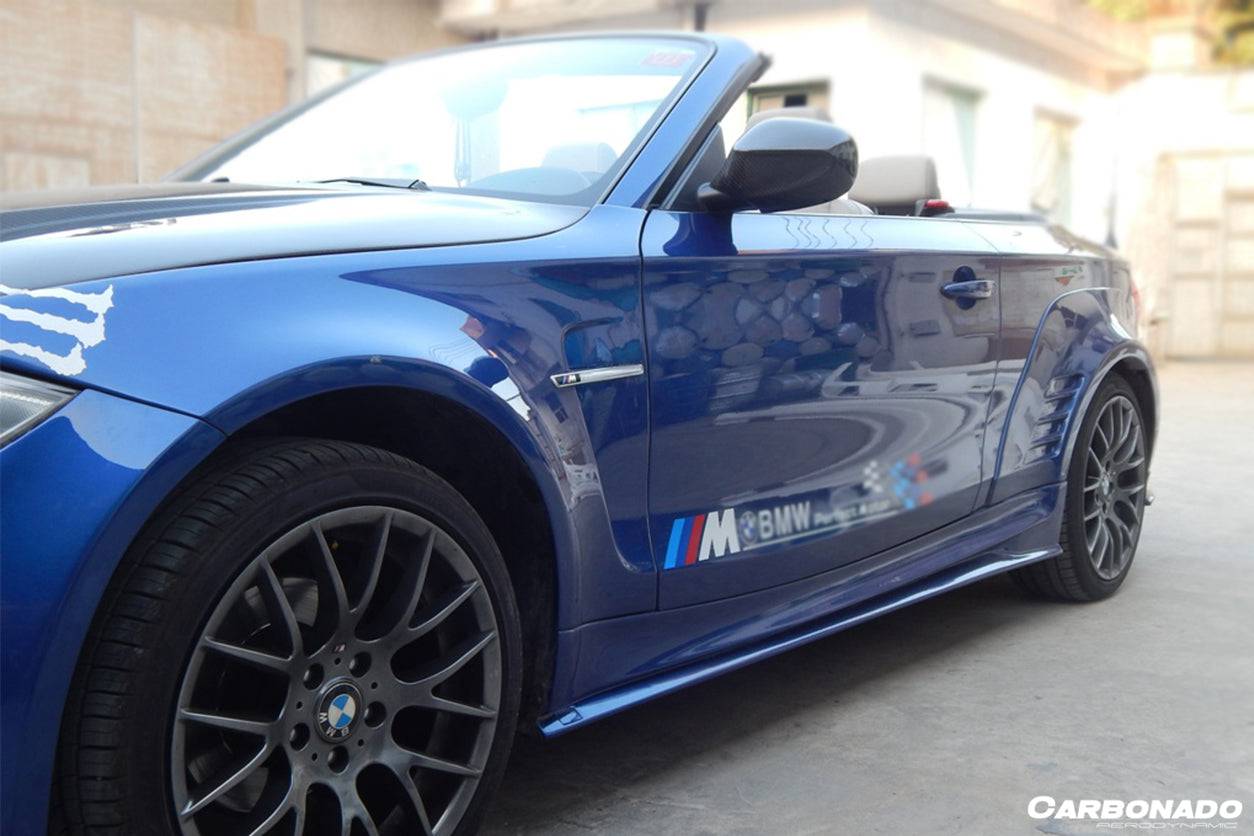 2008-2013 BMW 1 Series E82 E88 1M Style Side Skirts &amp; Wide Rear Fender Flare body kit - Carbonado Aero