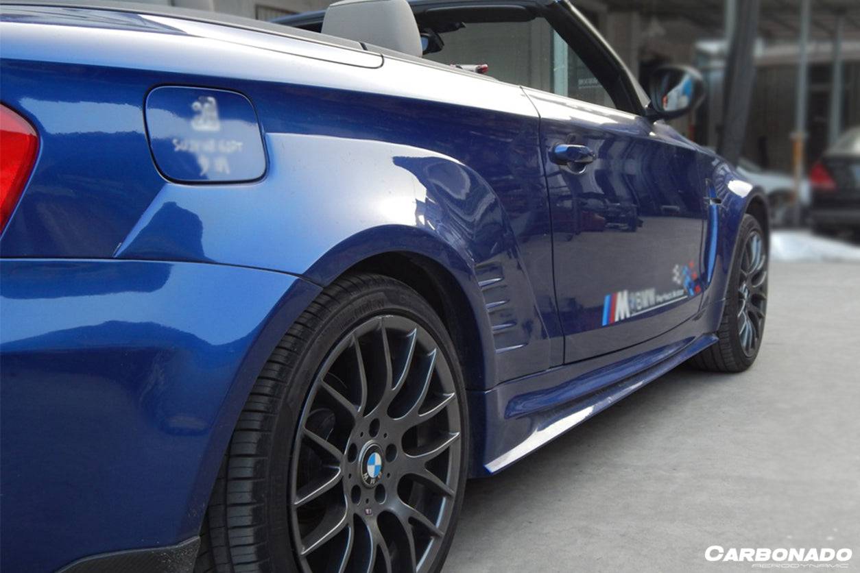 2008-2013 BMW 1 Series E82 E88 1M Style Side Skirts &amp; Wide Rear Fender Flare body kit - Carbonado Aero