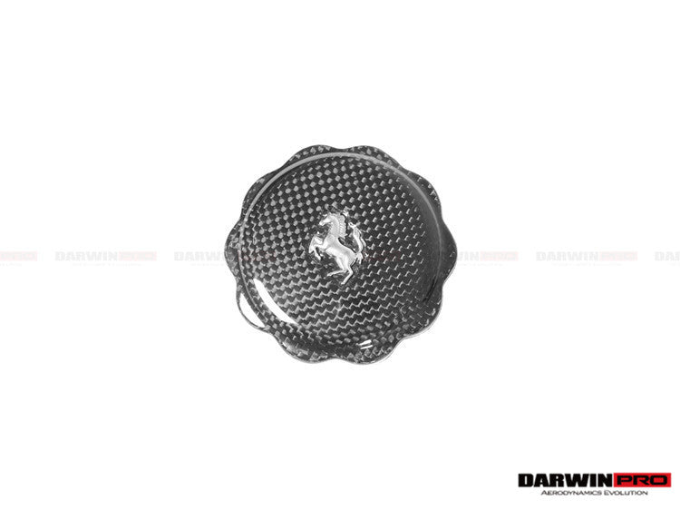 2010-2023 Ferrari (ALL MODELS) Dry Carbon Fiber Oil Cap cover - DarwinPRO Aerodynamics