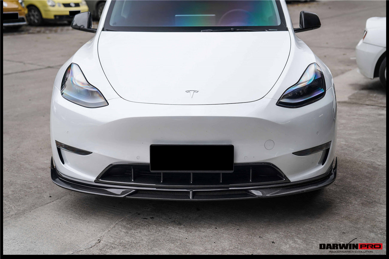 2020-2023 Tesla Model Y IMP Performance Carbon Fiber Front Lip - DarwinPRO Aerodynamics