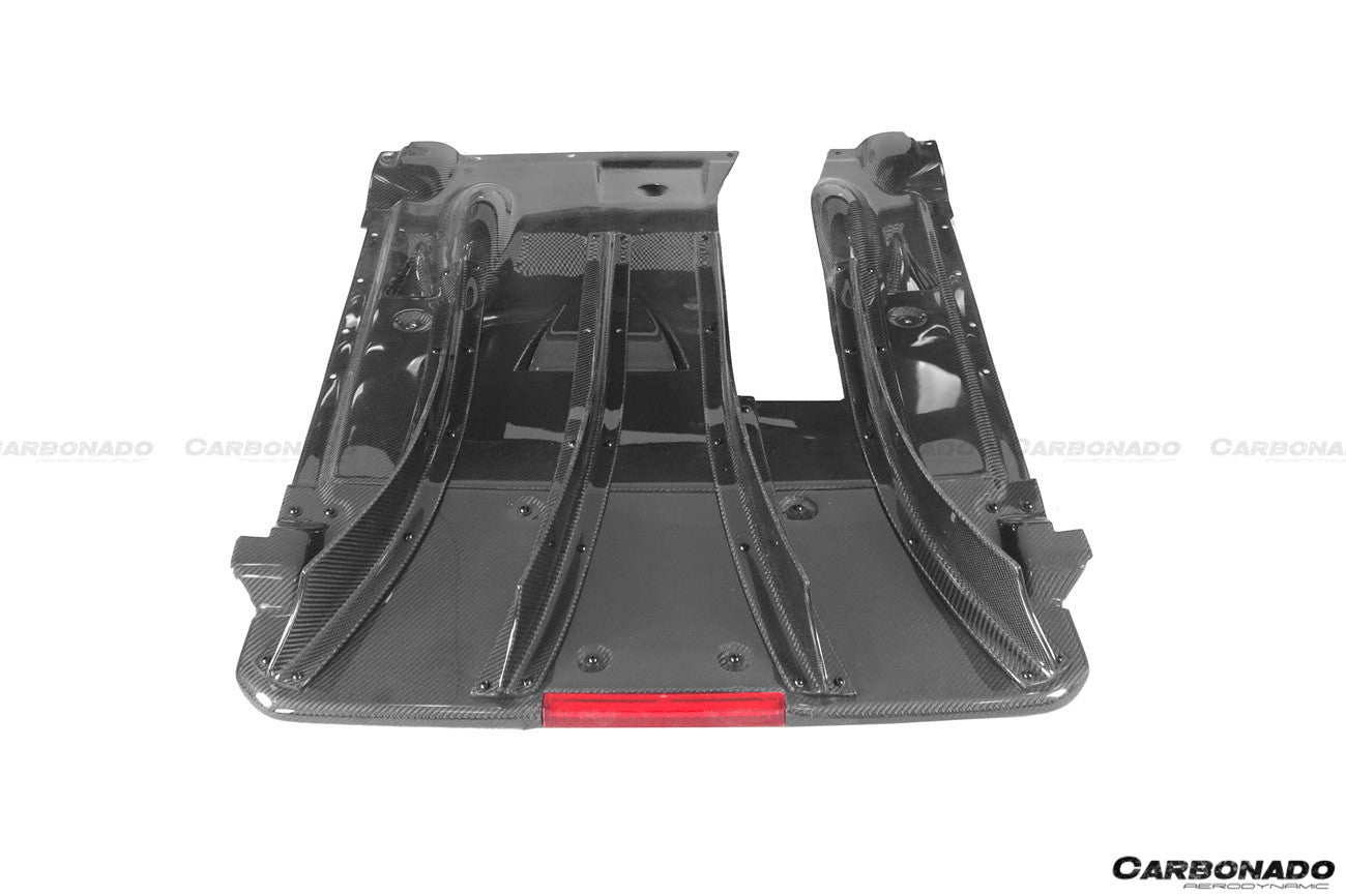2008-2022 Nissan GTR R35 CBA/DBA/EBA TS Style Rear Bumper w/ Diffuser & Fins - Carbonado