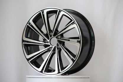 E110 Black Machined Face 17x7.5 ET35 5x114.3 – (Square Set of 4)