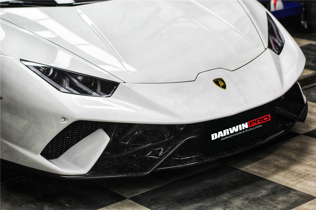 2015-2020 Lamborghini Huracan LP610/LP580/EVO Performante Style Partial Carbon Front Bumper - DarwinPRO Aerodynamics