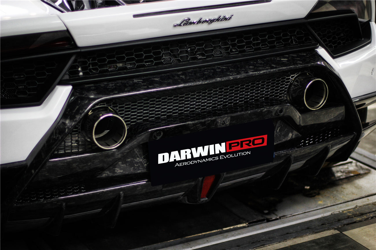 2015-2020 Lamborghini Huracan LP610/LP580 Performante Style Partial Carbon Rear Bumper - DarwinPRO Aerodynamics