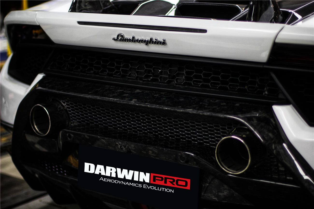 2015-2020 Lamborghini Huracan LP610/LP580 Performante Style Partial Carbon Rear Bumper - DarwinPRO Aerodynamics