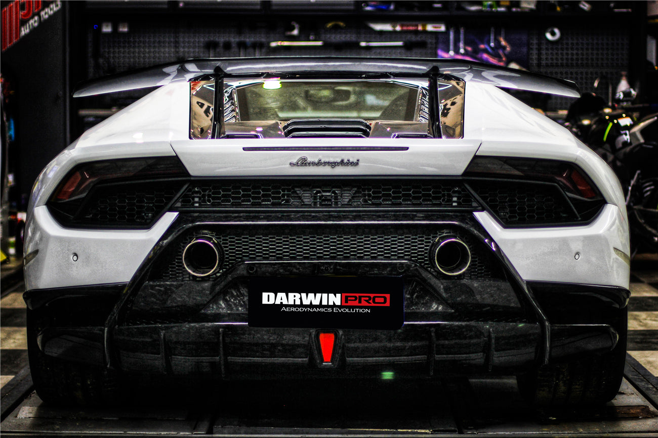 2015-2020 Lamborghini Huracan LP610/LP580 Performante Style Carbon Trunk Spoiler and Engine Hood - DarwinPRO Aerodynamics