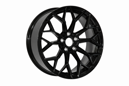E114 Gloss Black 18x8.5 ET35 5x114.3 – (Square Set of 4)