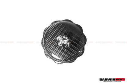 2010-2023 Ferrari (ALL MODELS) Dry Carbon Fiber Oil Cap cover - DarwinPRO Aerodynamics