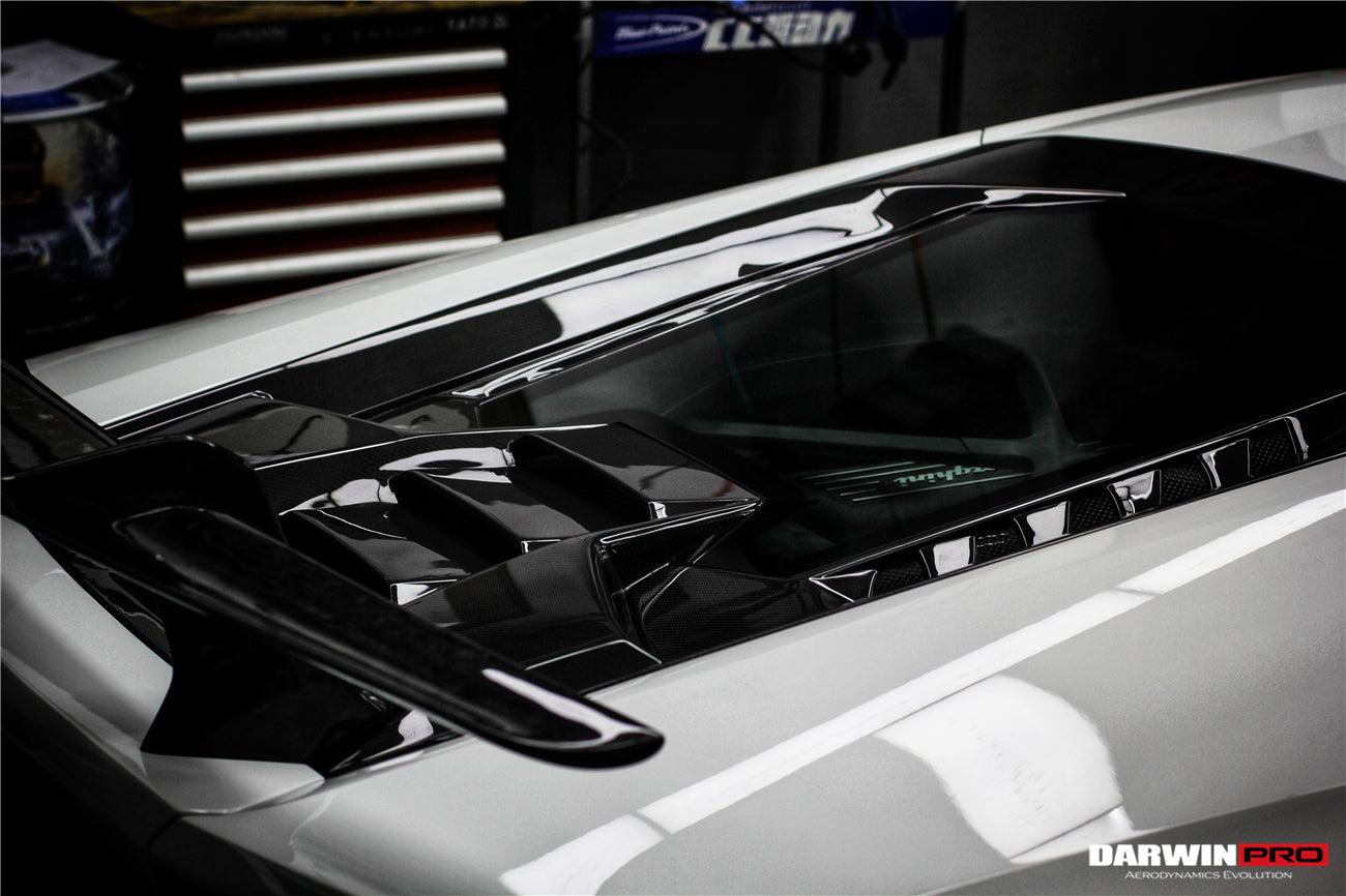2015-2020 Lamborghini Huracan LP610/LP580 Performante Style Carbon Trunk Spoiler and Engine Hood - DarwinPRO Aerodynamics