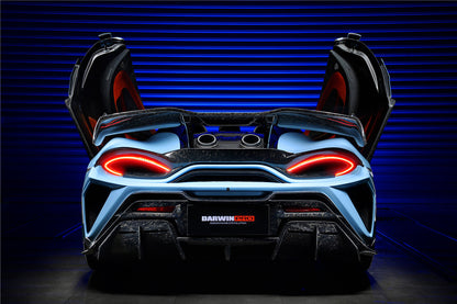 2018-2021 McLaren 600lt BKSS Style Partial Carbon Fiber Rear Bumper - DarwinPRO Aerodynamics