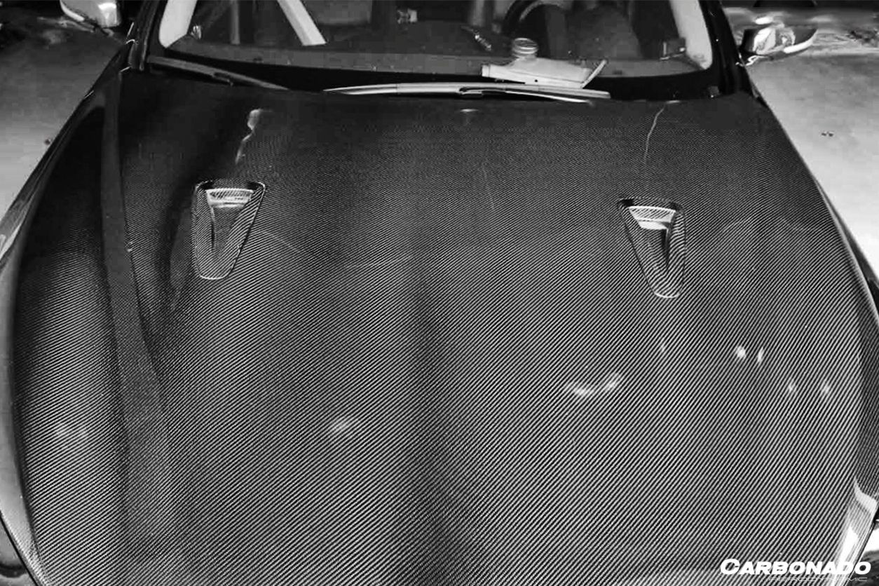 2014-2017 Infiniti Q50 Sedan EAU ROUGE Style Hood - Carbonado