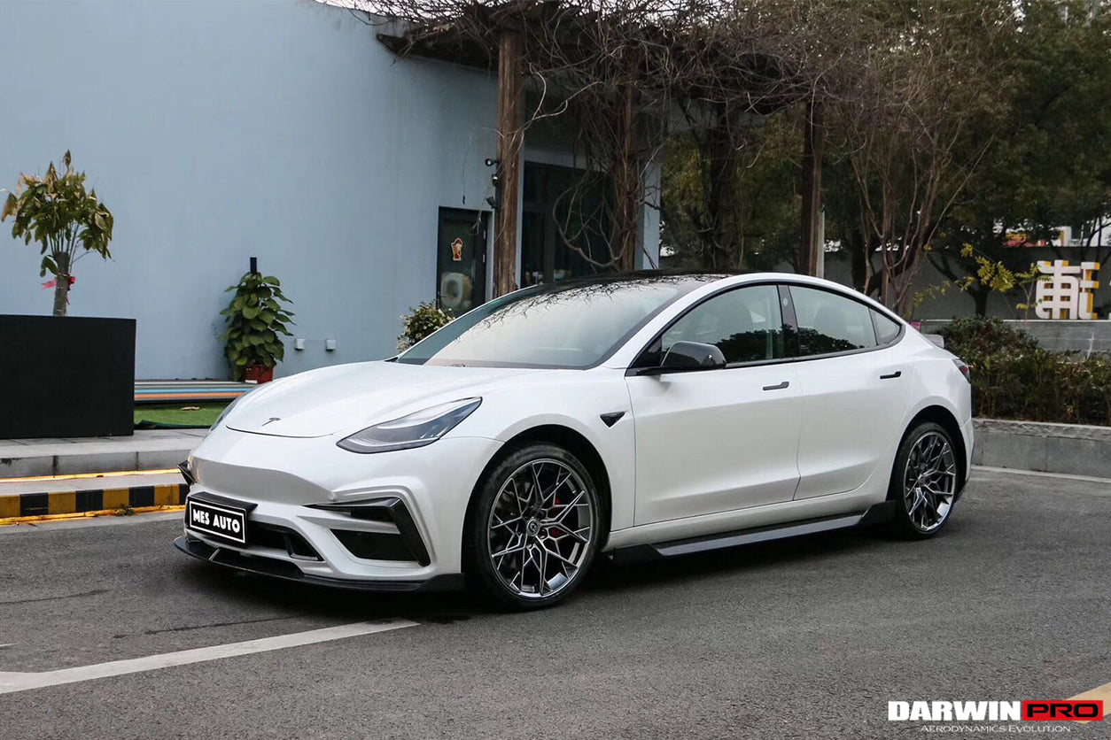 2017-2021 Tesla Model 3 IMP Performance Carbon Fiber Side Skirts Under Board - DarwinPRO Aerodynamics