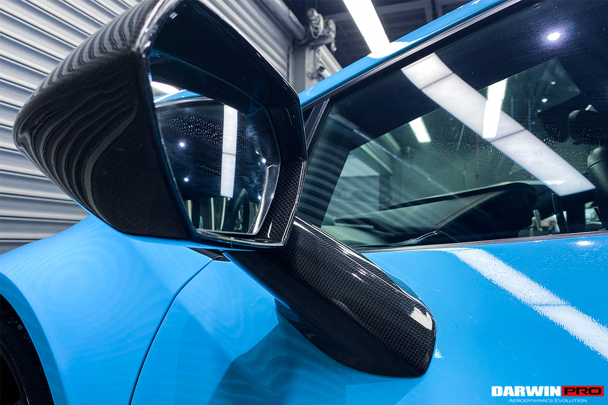 2015-2023 Lamborghini Huracan LP610/LP580/EVO/STO/PERFORMANTE Autoclave Carbon Fiber Mirror Housing Repalcement - DarwinPRO Aerodynamics