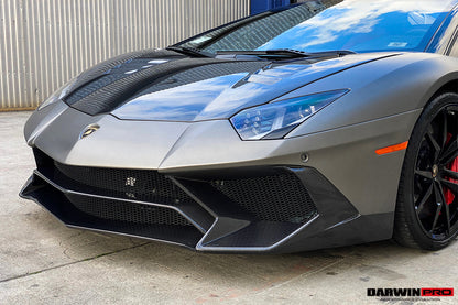 2011-2021 Lamborghini Aventador LP700 LP740 Coupe/Roadster SV Style Front Bumper - DarwinPRO Aerodynamics