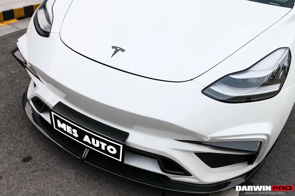 2017-2023 Tesla Model 3 IMP Performance Partial Carbon Fiber Front Bumper - DarwinPRO Aerodynamics