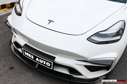 2017-2023 Tesla Model 3 IMP Performance Partial Carbon Fiber Front Bumper - DarwinPRO Aerodynamics