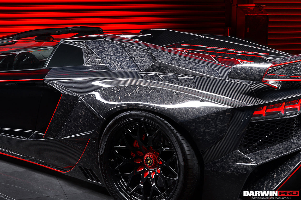 2011-2016 Lamborghini Aventador LP700 Coupe/Roadster BKSS Style Carbon Fiber Rear Side Scoops - DarwinPRO Aerodynamics
