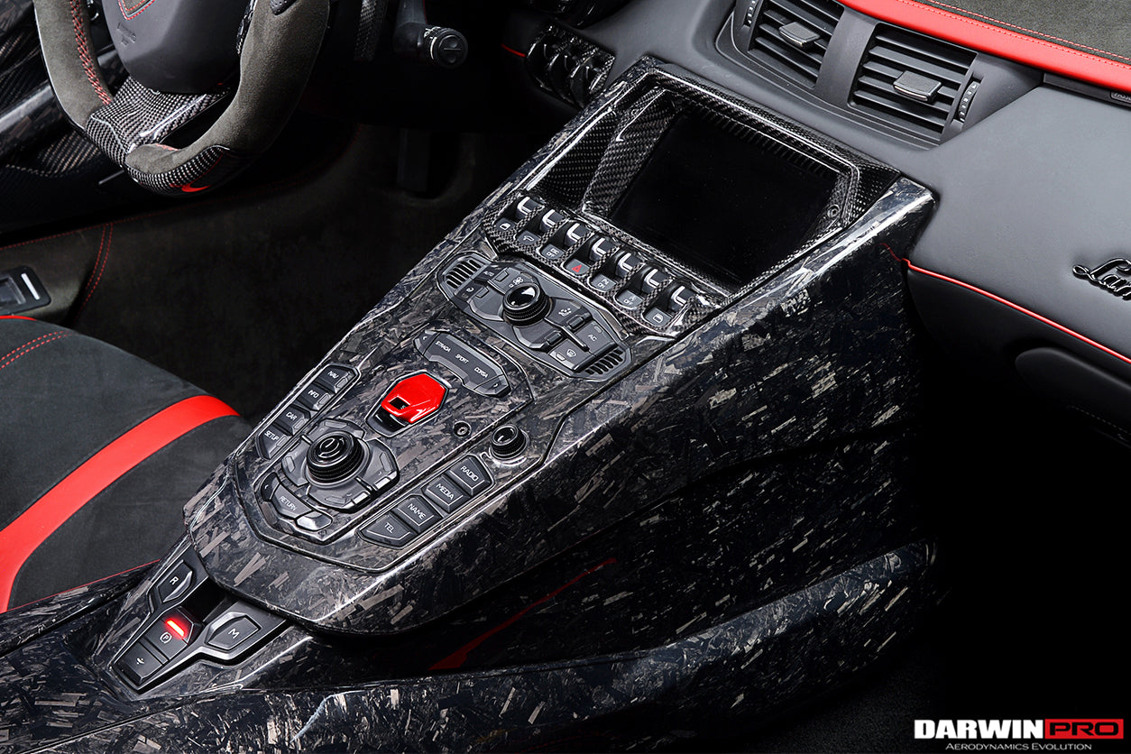 2013-2016 Lamborghini Aventador LP700 Roadster Carbon Fiber Center Control Surround Panel - DarwinPRO Aerodynamics