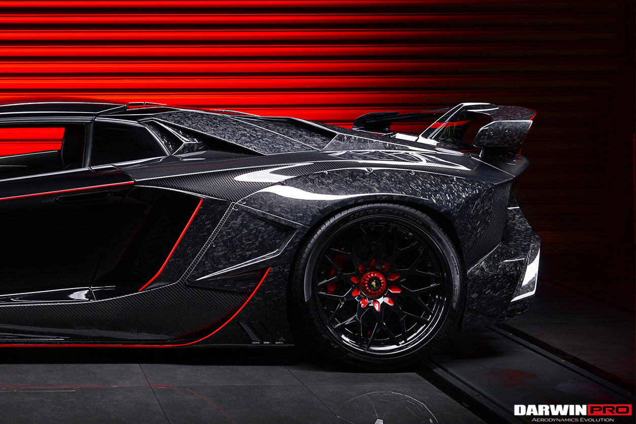 2011-2016 Lamborghini Aventador LP700 Coupe/Roadster BKSS Style Carbon Fiber Rear Side Scoops - DarwinPRO Aerodynamics