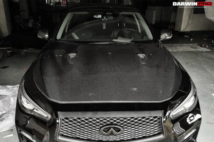 Darwinpro 2014-2022 Infiniti Q50 Sedan EAU ROUGE Style Hood - DarwinPRO Aerodynamics