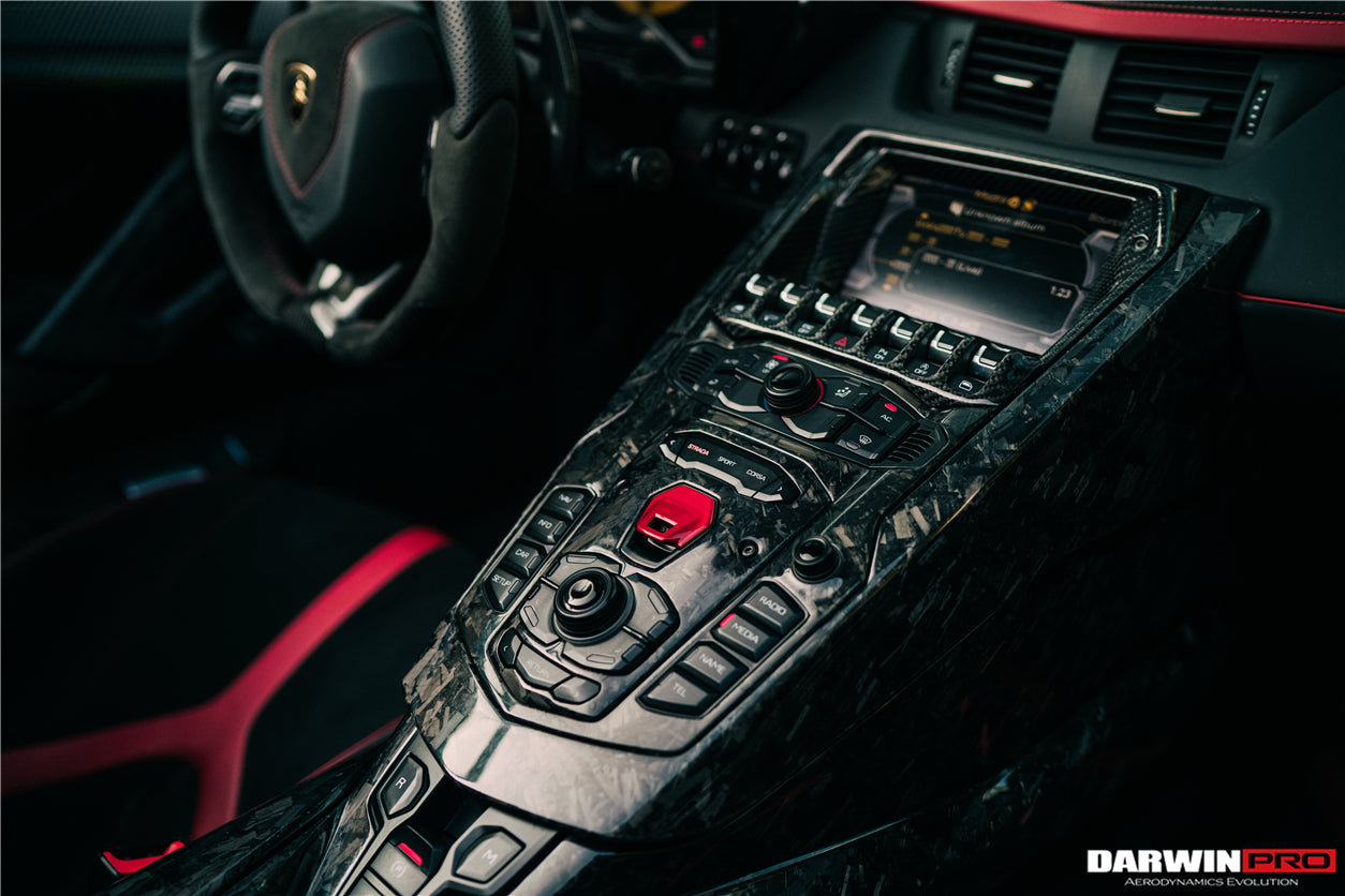 2011-2016 Lamborghini Aventador LP700 Coupe/Roadster Dry Carbon Fiber Centre Console Surround - DarwinPRO Aerodynamics
