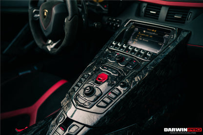 2011-2016 Lamborghini Aventador LP700 Coupe/Roadster Dry Carbon Fiber Centre Console Surround - DarwinPRO Aerodynamics