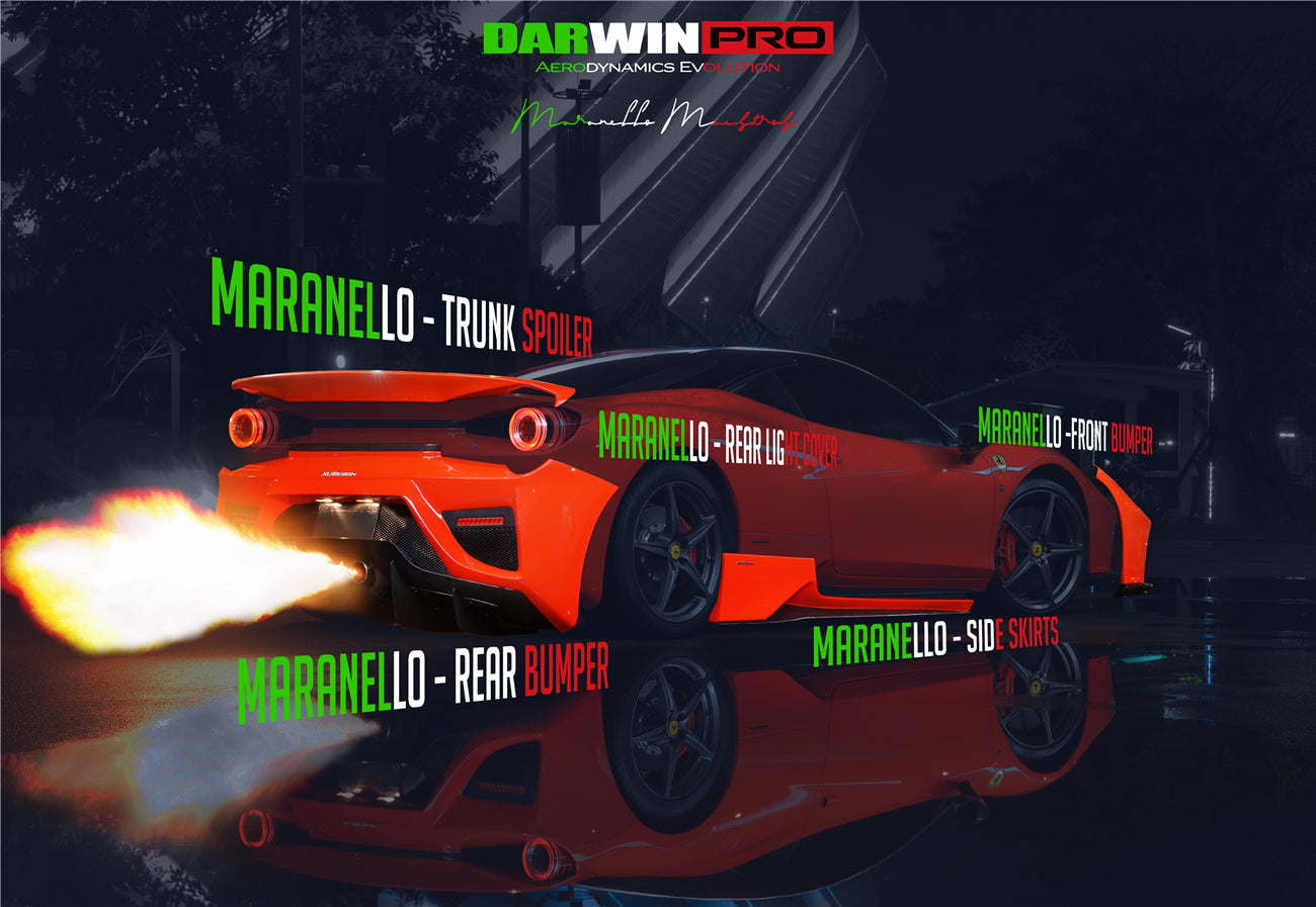2010-2015 Ferrari 458 Coupe BKSS Style Partial Carbon Fiber Full Body Kit - DarwinPRO Aerodynamics
