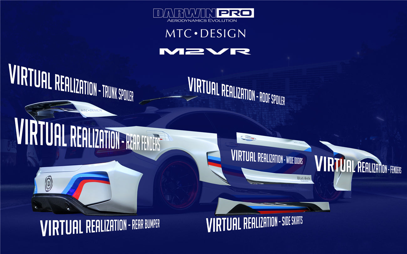 2014-2019 BMW 2 Series F22 VR Style Partial Carbon Fiber Wide Body Full Body Kit - DarwinPRO Aerodynamics