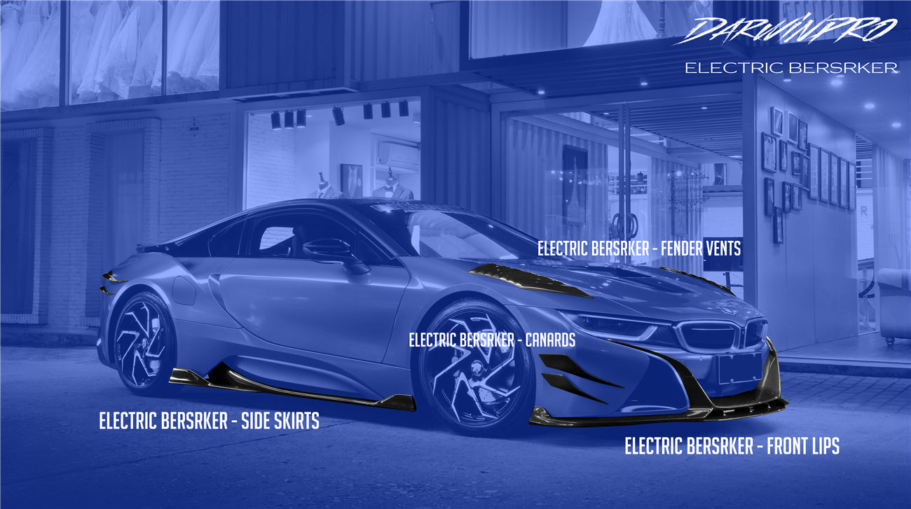 2014-2018 BMW i8 BZK Carbon Fiber Full Body Kit - DarwinPRO Aerodynamics