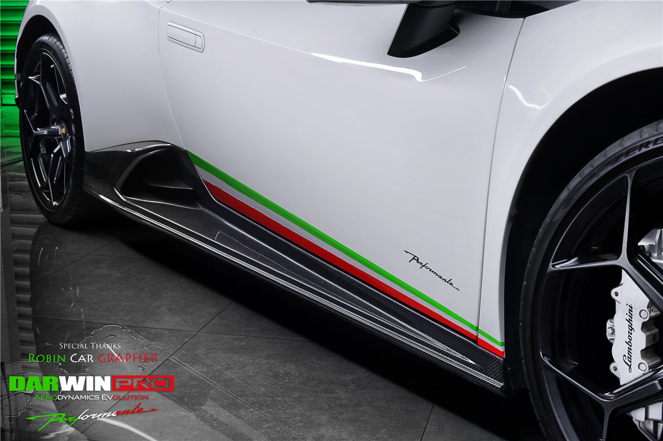 2015-2020 Lamborghini Huracan LP610/LP580 Performante Style Partial Carbon Fiber Aero - Full Kit - DarwinPRO Aerodynamics