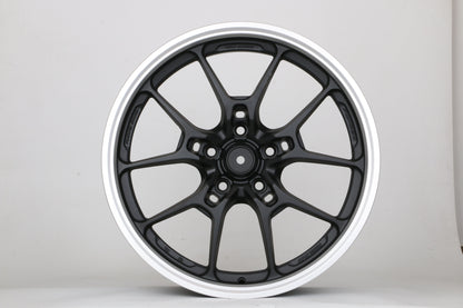 E1304 Satin Black Machined Lip 18x8 ET35 5.114 – (Square Set of 4)