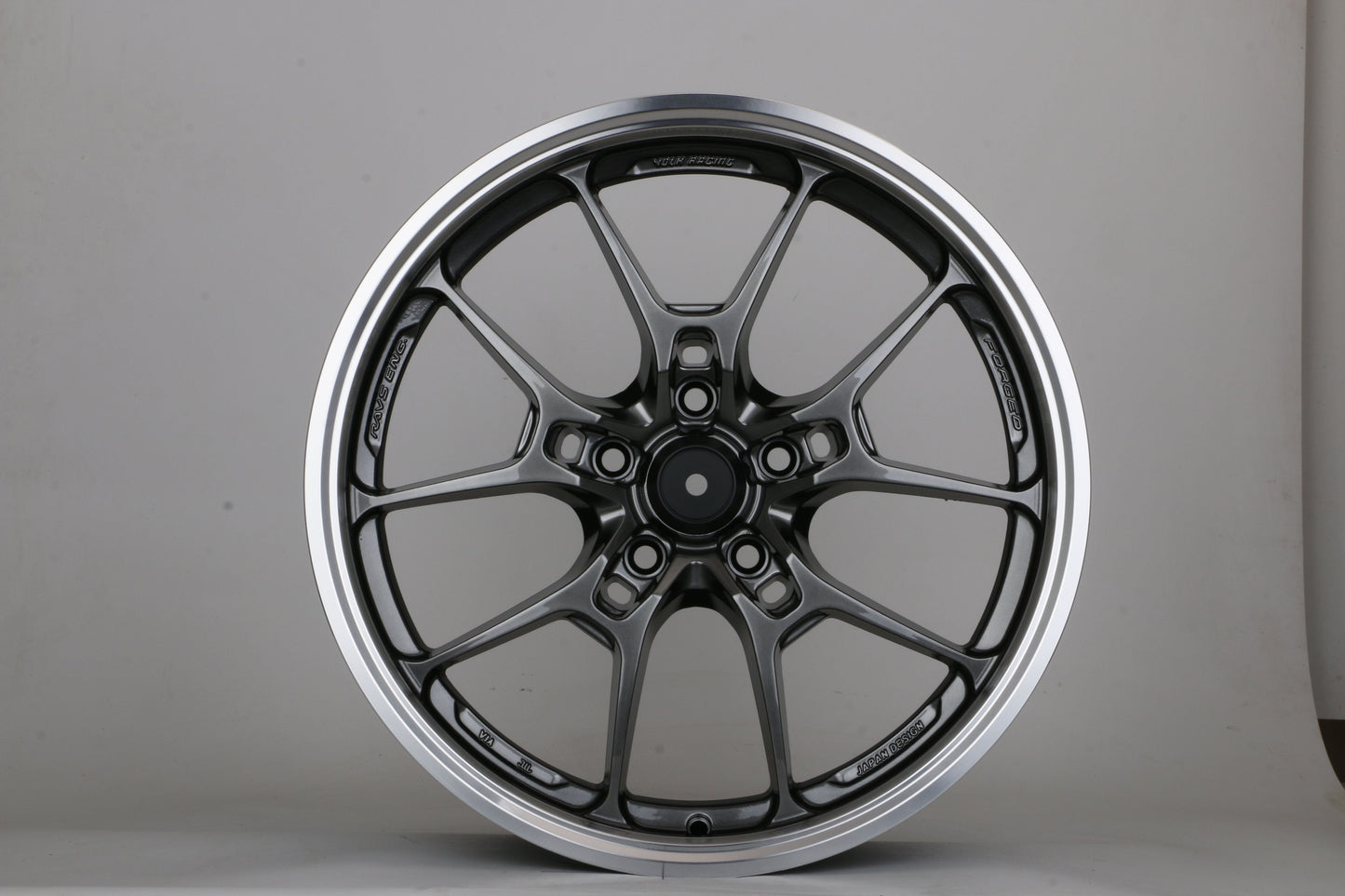 E1304 Hyper Black Machined Lip 17x7.5 ET35 5.114 – (Square Set of 4)