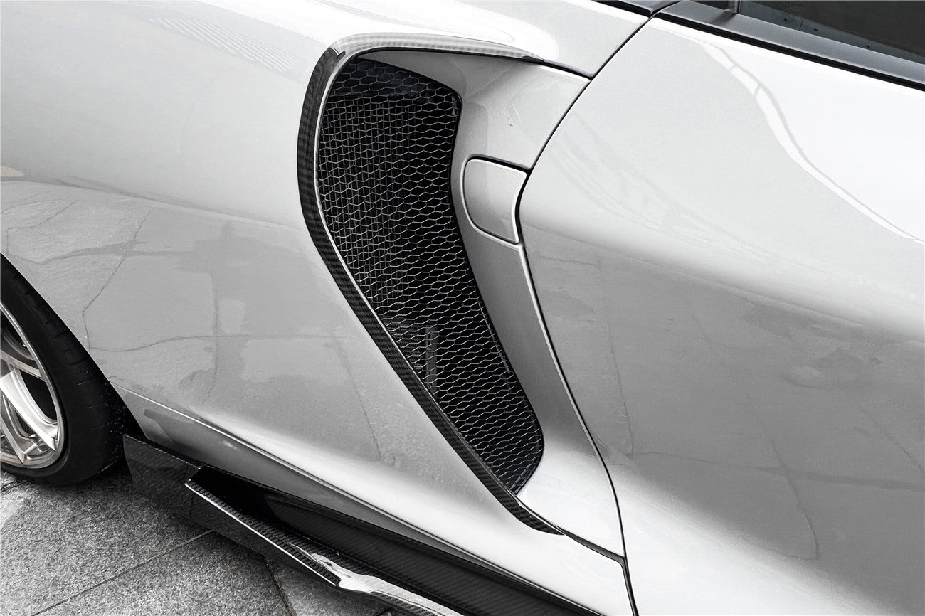 2020-2023 McLaren GT WP Style Dry Carbon Fiber Side Air Intake Blades - Carbonado