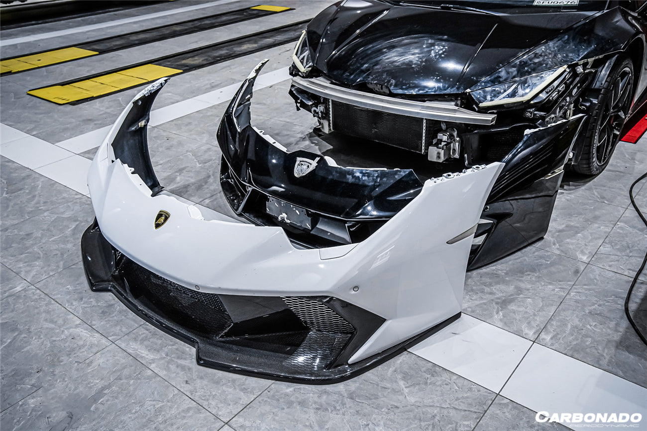 2015-2021 Lamborghini Huracan LP610/LP580/EVO VRS Style Front Bumper - Carbonado