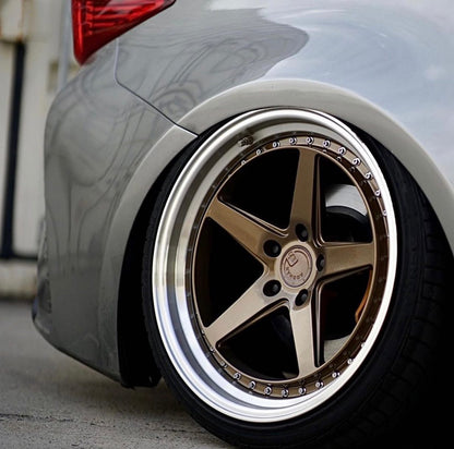 Aodhan DS05 Bronze w/Machined Lip - 18x8.5 +35 5x114.3 (Square Set of 4)