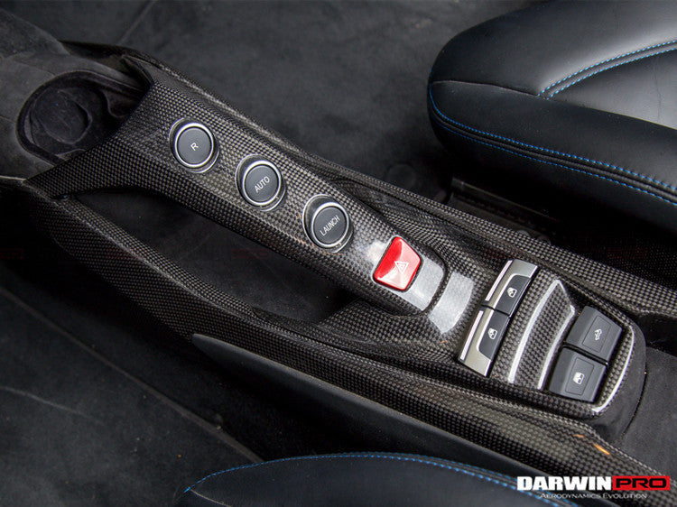 2015-2020 Ferrari 488 GTB/Spyder Dry Carbon Fiber Bridge Support & Windows Switches Panel - DarwinPRO Aerodynamics