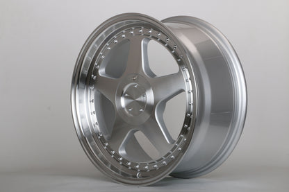 E163 Silver Machined Lip 17x7.5 ET35 5.100.113 - Square Set (4 Wheels)