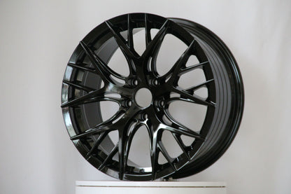 E165 Gloss Black 19x8.5 ET35 5x114.3 - Square Set (4 Wheels)