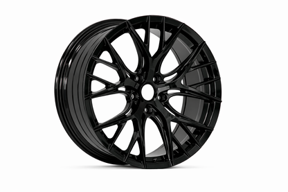E165 Gloss Black 19x8.5 ET35 5x114.3 - Square Set (4 Wheels)