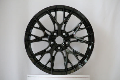 E165 Gloss Black 19x8.5 ET35 5x114.3 - Square Set (4 Wheels)