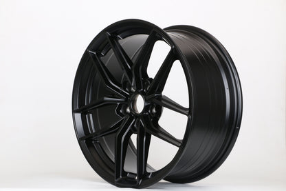 E167 Satin Black 19x8.5 ET35 / 19x9.5 ET41 5x112 — Staggered Set of 4