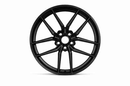 E167 Satin Black 19x8.5 ET35 / 19x9.5 ET41 5x112 — Staggered Set of 4
