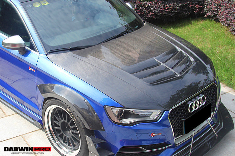 2013-2016 Audi S3/ A3 Sedan BKSS Style Hood - DarwinPRO Aerodynamics