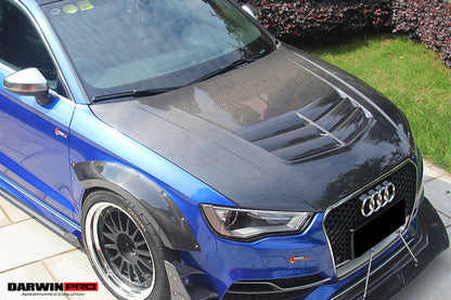 2013-2016 Audi S3/ A3 Sedan BKSS Style Hood - DarwinPRO Aerodynamics