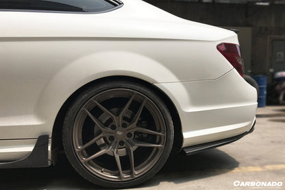 2012-2014 Mercedes Benz W204 C63 AMG RZS Style Carbon Fiber Rear Bumper Caps - Carbonado