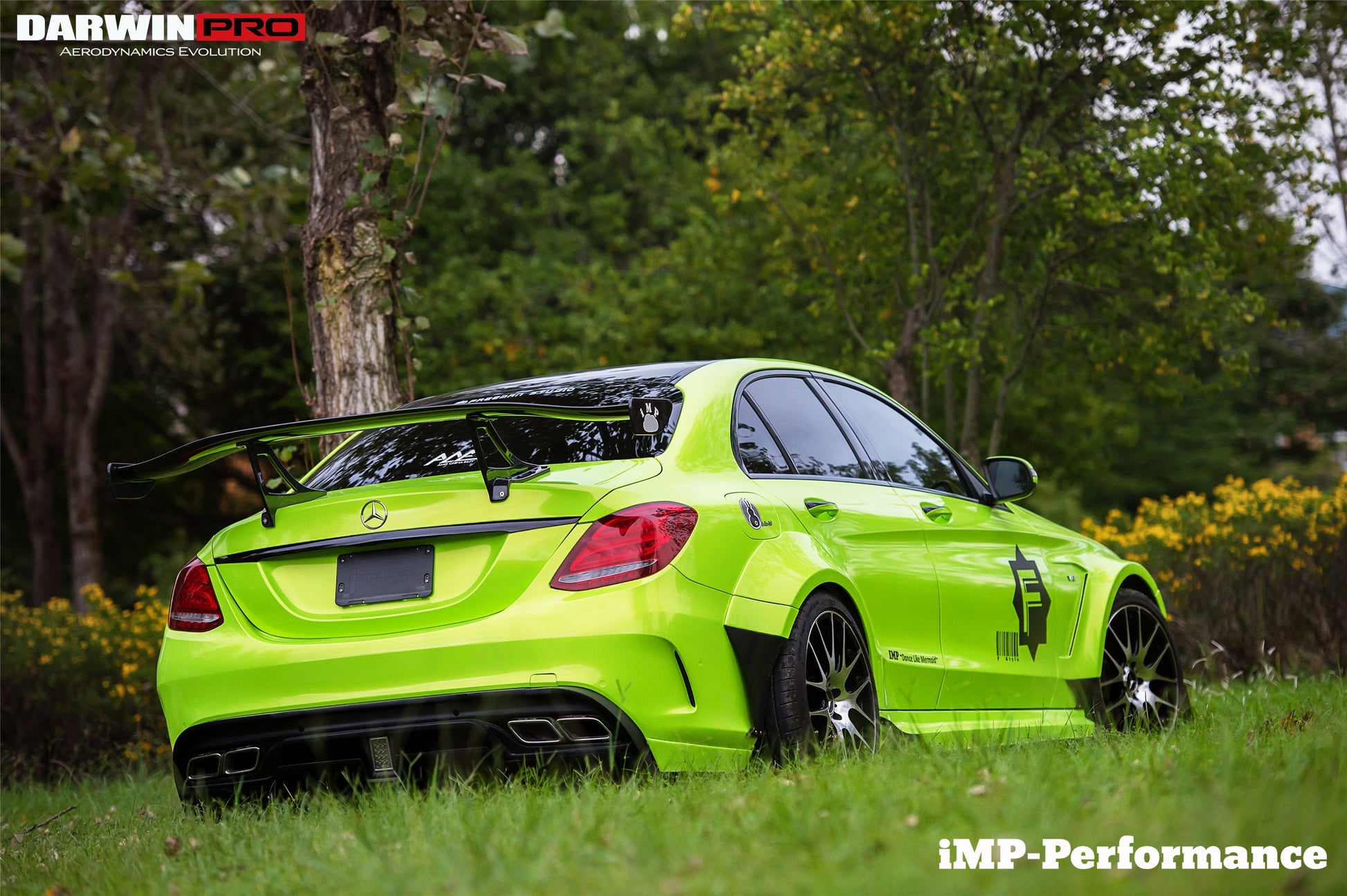 2015-2021 Mercedes Benz C-Class W205 Sedan IMP Performance Carbon Fiber Trunk Spoiler - DarwinPRO Aerodynamics