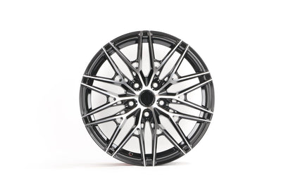 E035 Black Machined Face 17x7.5 ET35 5x114.3 - Square Set (4 Wheels)
