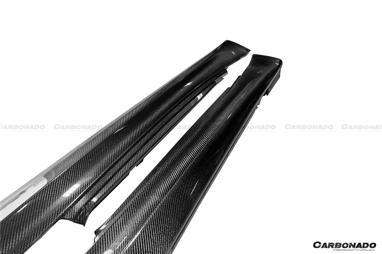 2011-2012 BMW 1M E82 OEM Carbon Fiber Side Skirts ( Or For 1 Series Convert to 1M) - Carbonado Aero