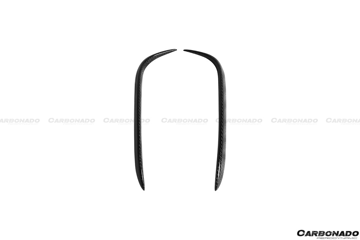 2016-2021 Tesla X SUV RZS Style Carbon Fiber Rear Bumper Canards - Carbonado